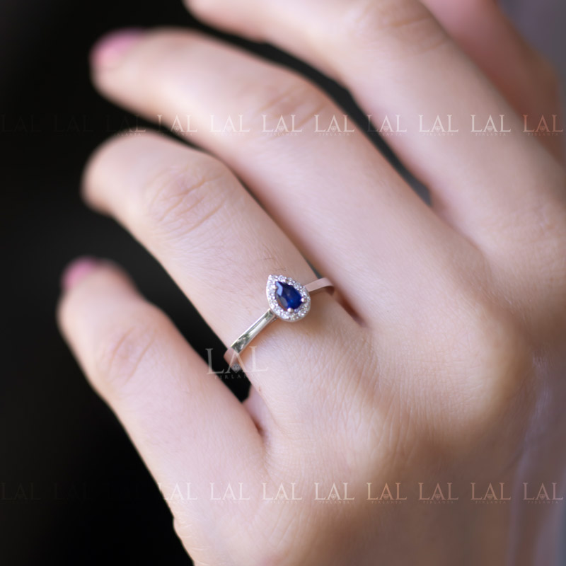 0.45 ct. Pırlanta Safir Yüzük - LP1301 / LAL Pırlanta