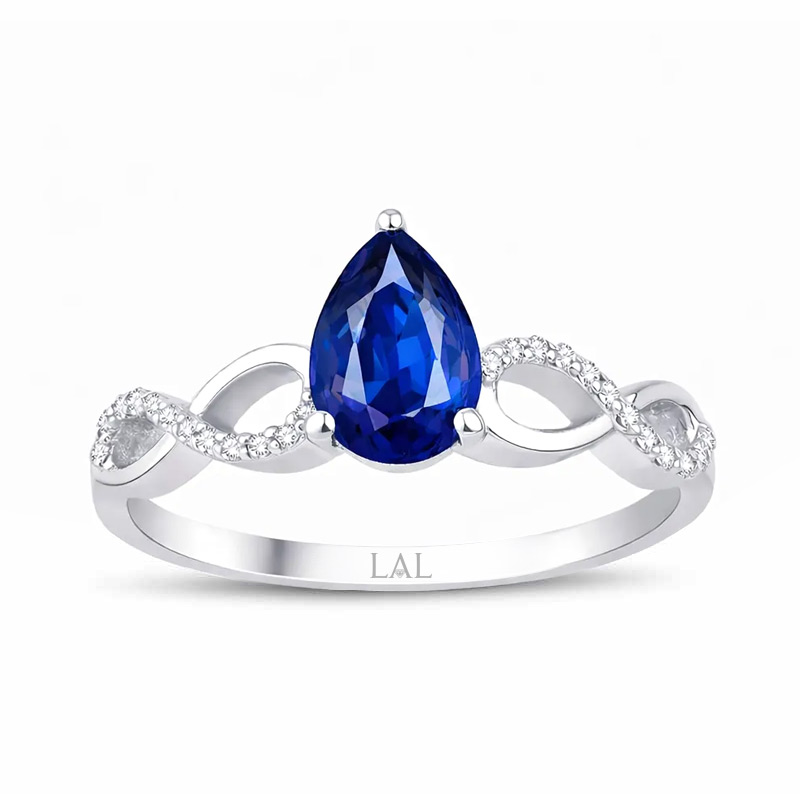 0.70 karat Pırlanta Safir Yüzük