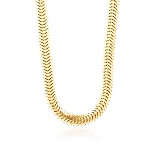 14 Ayar Altın Balık Sırtı Kolye 55 cm Uzunluk 2.5 mm kalınlık
