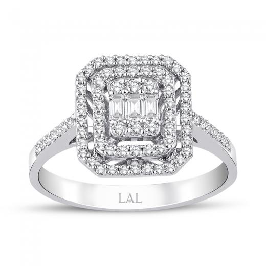 0.50 ct. Pırlanta Baget Yüzük