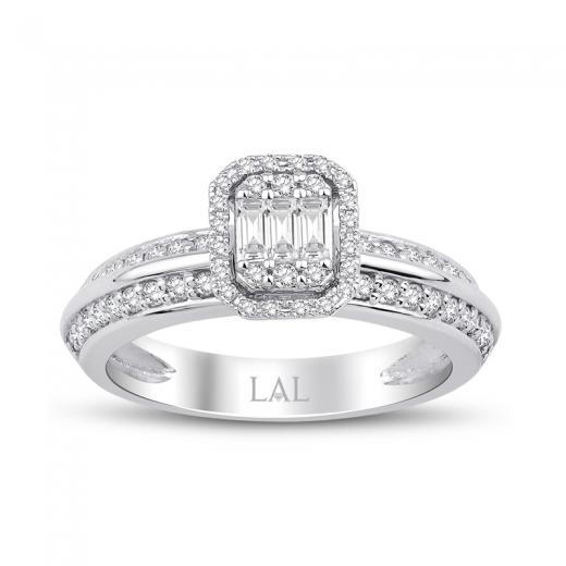 0.52 ct. Pırlanta Baget Yüzük