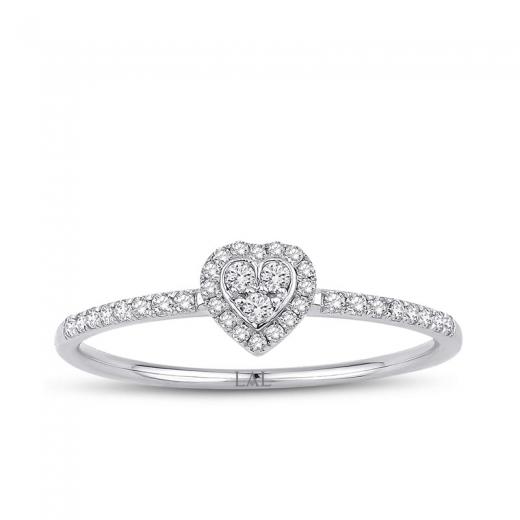0.16 ct. Pırlanta Kalp Yüzük
