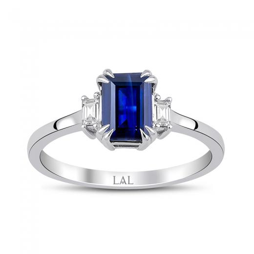 1.43 ct. Pırlanta Safir Yüzük