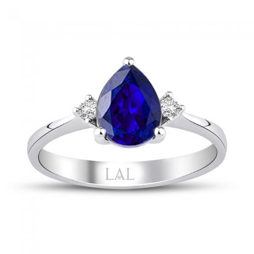 1.60 Karat Pırlanta Safir Yüzük