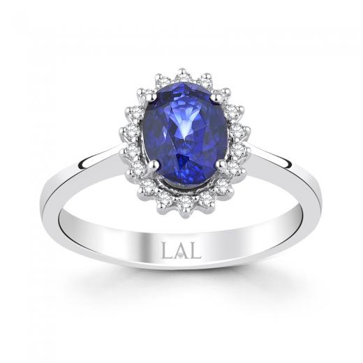 1.87 ct. Pırlanta Safir Yüzük