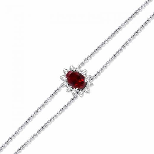 0.80 ct. Pırlanta Yakut Bileklik