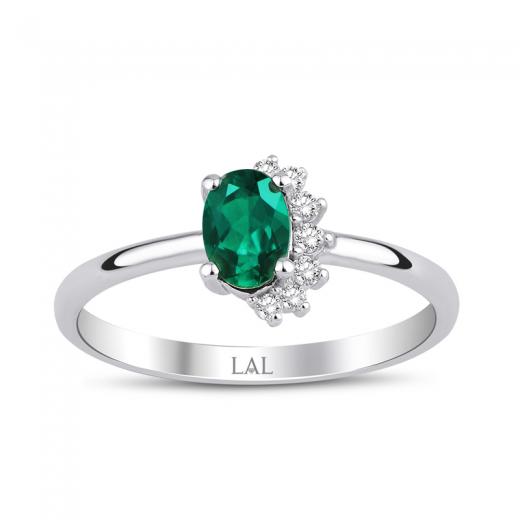 0.58 ct. Pırlanta Zümrüt Yüzük