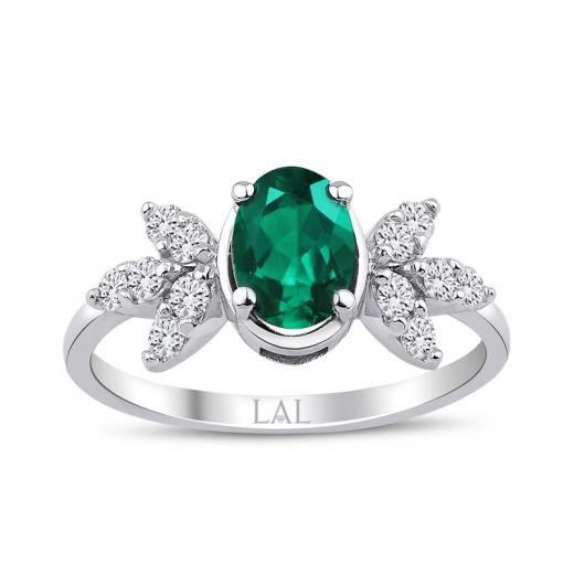 1.12 ct. Pırlanta Zümrüt Yüzük