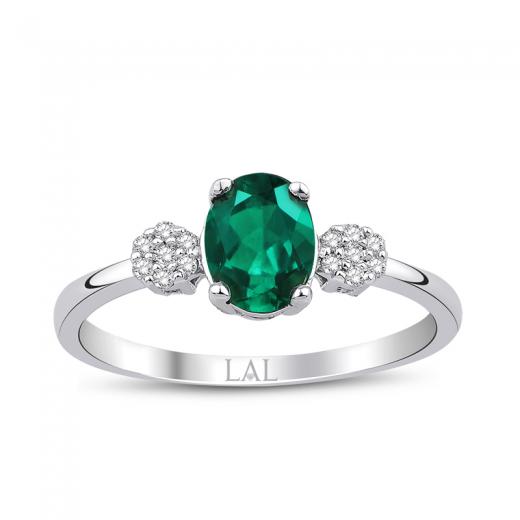 0.75 ct. Pırlanta Zümrüt Yüzük