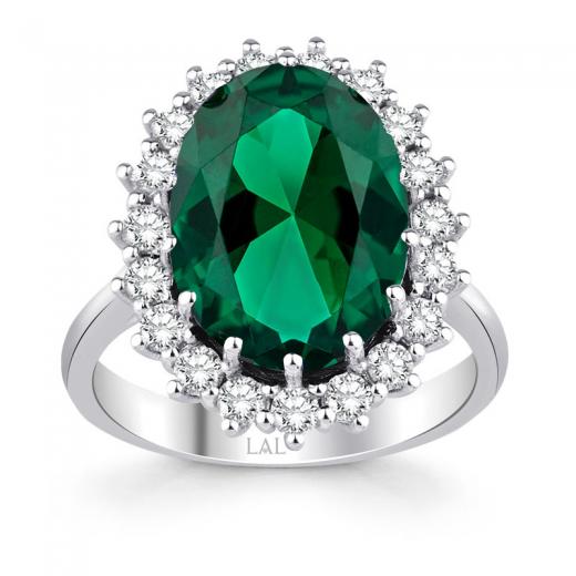 8.64 ct. Pırlanta Zümrüt Yüzük
