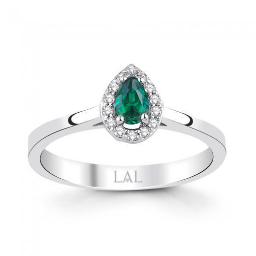 0.33 ct. Pırlanta Zümrüt Yüzük