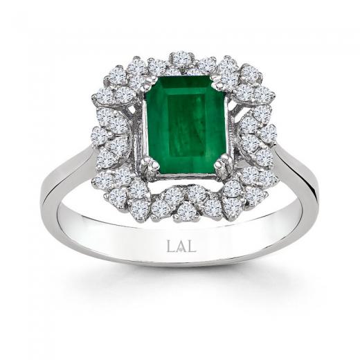 1.40 ct. Pırlanta Zümrüt Yüzük