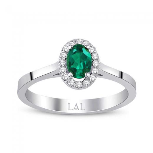 0.33 ct. Pırlanta Zümrüt Yüzük