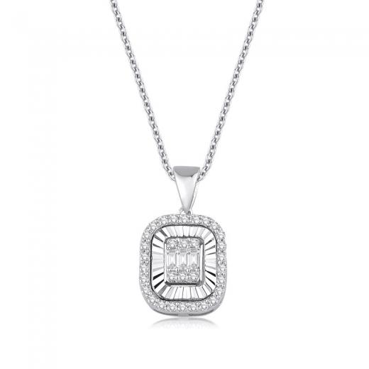 0.20 ct. Pırlanta Baget Kolye