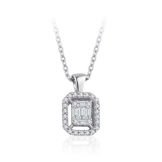 0.15 ct. Pırlanta Baget Kolye