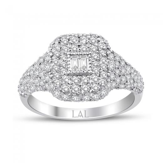 1.25 ct. Pırlanta Baget Yüzük